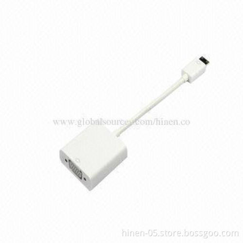 HDMI C Type to VGA Adapter, Supports Analog Video output up to UXGA and 1080p with 10-bit DAC